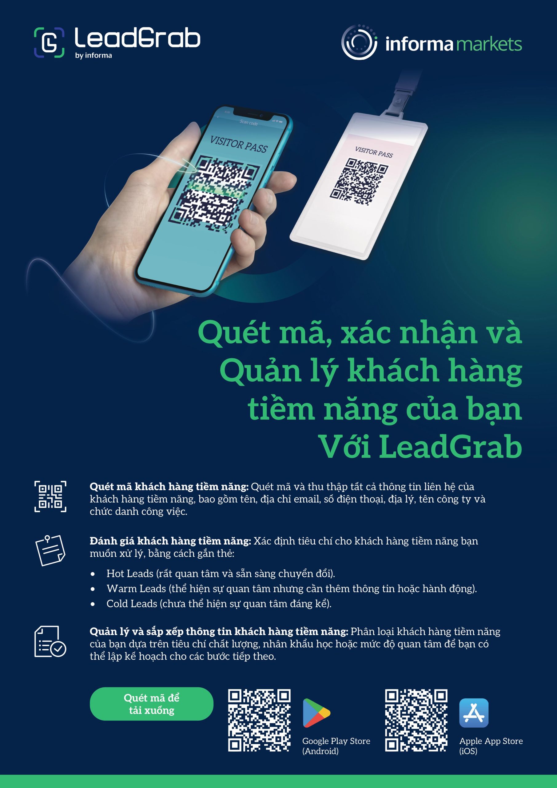 Quản lý khách hàng tiềm năng của bạn với LeadGrab!